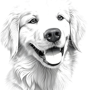 FREE Golden Retriever Coloring Page - Realistic & Detailed Download NOW 🐾