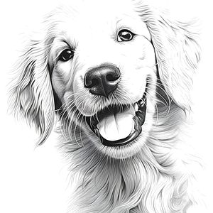 FREE Golden Retriever Coloring Page - Download NOW 🐾