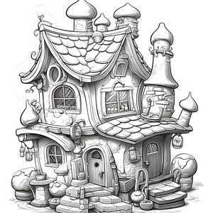 FREE Fantasy House Coloring Page Download NOW 🏰