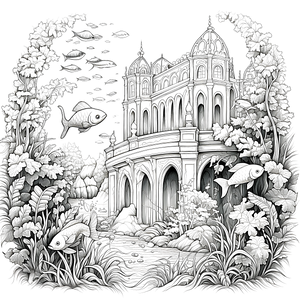FREE Underwater Castle Coloring Page - Download NOW 🏰
