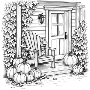 FREE Cozy Cottage Porch Coloring Page Download 🏰