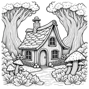 FREE Fantasy Cottage Coloring Page - Download NOW 🏰