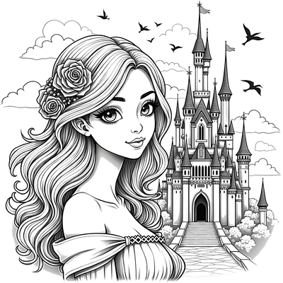 FREE Princess Castle Coloring Page - Download NOW 👑 — free printable coloring page