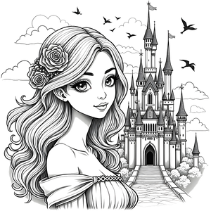 FREE Princess Castle Coloring Page - Download NOW 👑