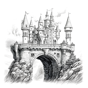 FREE Fantasy Castle Coloring Page - Printable Intricate Sketch 🏰