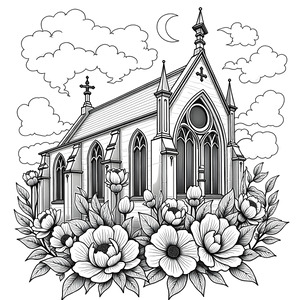 FREE Gothic Church Coloring Page - Printable Download 🏰