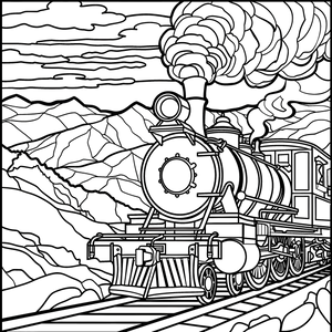 FREE Steam Train Coloring Page - Printable Download 🛞