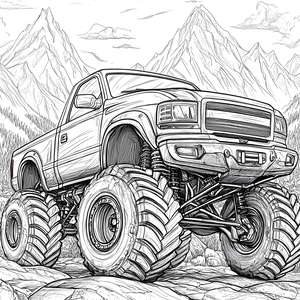 FREE Monster Truck Adventure Coloring Page - Download NOW 🛞