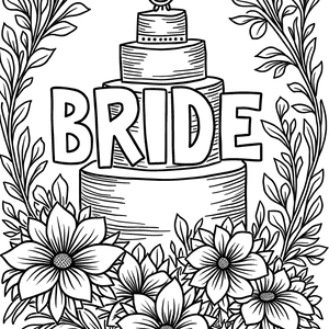 FREE Wedding Cake Coloring Page - Download NOW 🎂