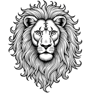 FREE Lion's Face Coloring Page - Intricate Mane Design Printable Download 🐾