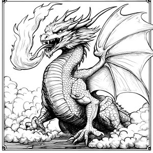 FREE Dragon Fantasy Adventure Coloring Page Download 👑