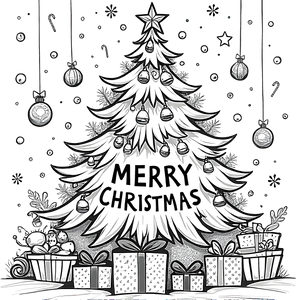 FREE Christmas Tree Coloring Page - Download NOW 🎂