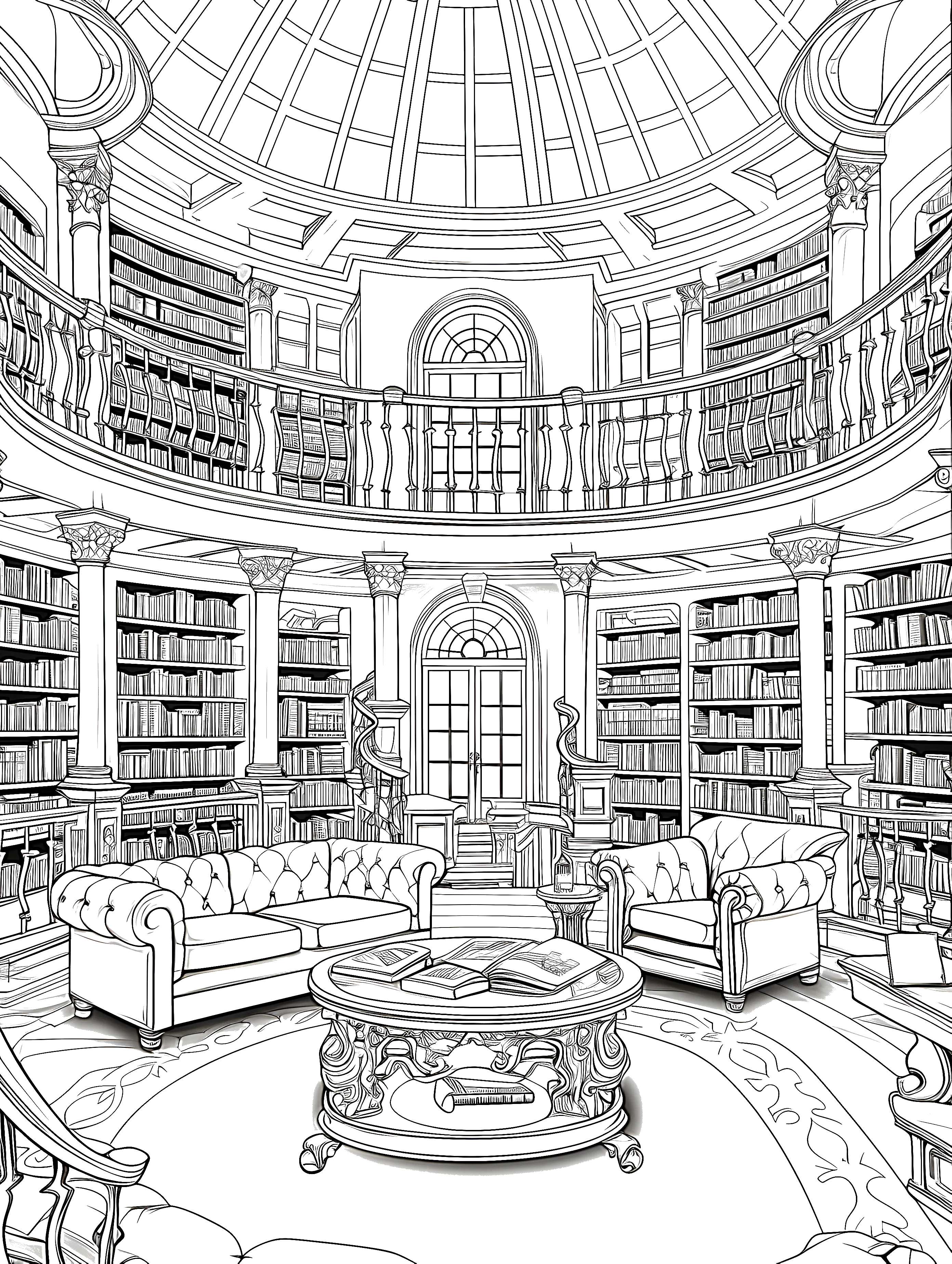 FREE Home Library Coloring Page - Download NOW 🏰 – Davinci in You