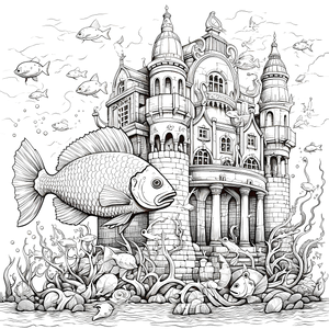 FREE Underwater Castle Coloring Page - Printable Download 🏰