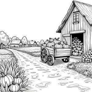 FREE Farm Harvest Coloring Page - Printable Download ⛰️