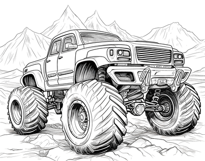FREE Monster Truck Coloring Page - Download NOW 🛞 — free printable coloring page