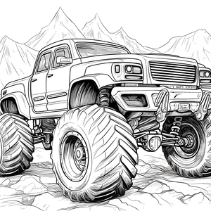 FREE Monster Truck Coloring Page - Download NOW 🛞