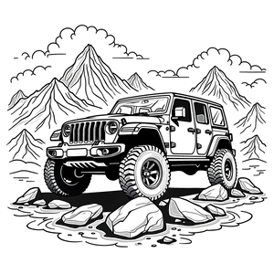 FREE Jeep Adventure Coloring Page - Download NOW 🛞