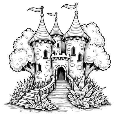 FREE Fantasy Castle Coloring Page Download 🏰 — free printable coloring page