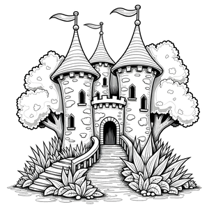 FREE Fantasy Castle Coloring Page Download 🏰