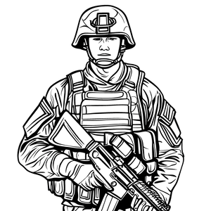 FREE Soldier Coloring Page - Download NOW Printable Sheets 🖌️