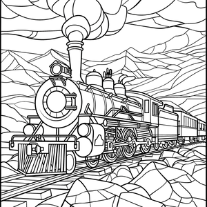 FREE Steam Locomotive Coloring Page Download NOW 🛞