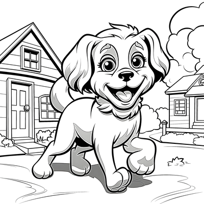 FREE Joyful Puppy Coloring Page - Download NOW 🐾 — free printable coloring page