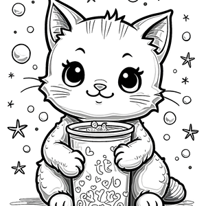 FREE Cute Cat Coloring Page - Download NOW 🐾