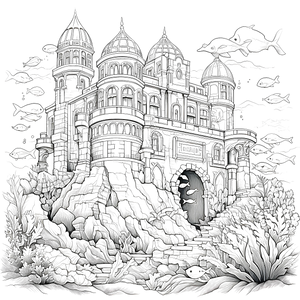FREE Underwater Castle Coloring Page - Printable Download 🏰