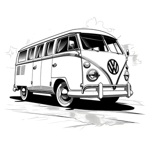 FREE Classic Volkswagen Van Coloring Page - Download NOW 🛞