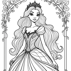 FREE Princess Elegance Coloring Page - Download NOW 👑