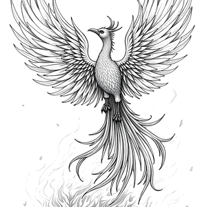 FREE Phoenix Rebirth Coloring Page - Download NOW 🪄