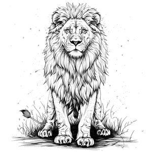 FREE Lion Coloring Page - Majestic Mane Illustration - Download NOW 🐾