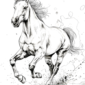 FREE Running Horse Coloring Page - Download NOW 🐾