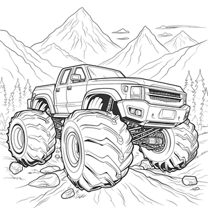 FREE Monster Truck Coloring Page - Printable Download 🛞