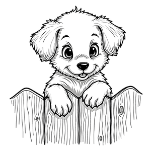 FREE Cheerful Puppy Coloring Page - Printable Download 🐾