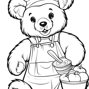 FREE Bear Chef Coloring Page - Download NOW 🐾