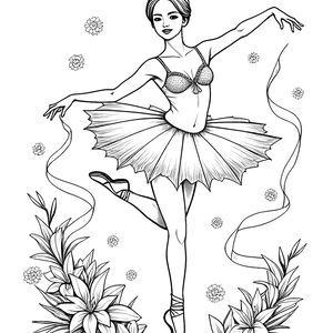 FREE Ballerina Coloring Page Download NOW 🖌️