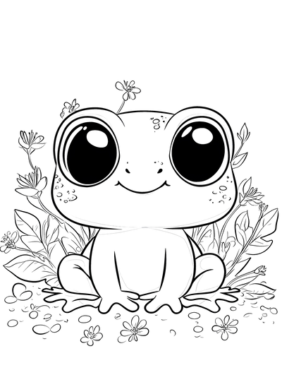 FREE Cute Frog Coloring Page - Printable Download 🐾 — free printable coloring page