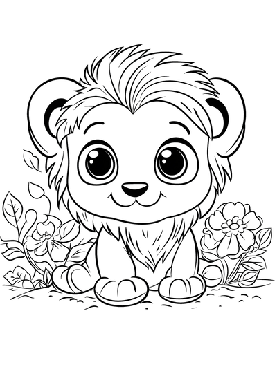 FREE Baby Lion Coloring Page - Adorable Printable Download 🐾 — free printable coloring page