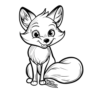 FREE Cute Cartoon Fox Coloring Page - Download NOW 🐾