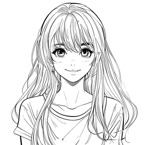 FREE Anime Girl Coloring Page - Download NOW 🖌️
