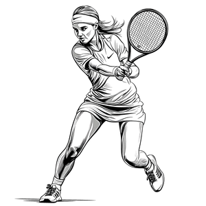 FREE Tennis Player Coloring Page - Download NOW 🏆