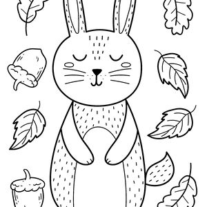 FREE Woodland Rabbit Coloring Page - Download NOW 🐾