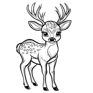 FREE Deer Coloring Page - Printable Download 🐾
