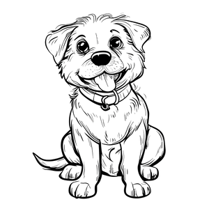 FREE Cute Puppy Coloring Page - Download NOW 🐾