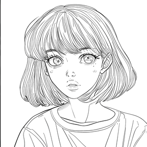 FREE Anime Girl Coloring Page - Download NOW 🖌️