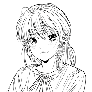 FREE Anime Girl Coloring Page - Download NOW 🖌️
