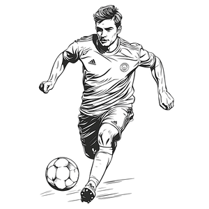 FREE Soccer Player Coloring Page Download NOW 🏆