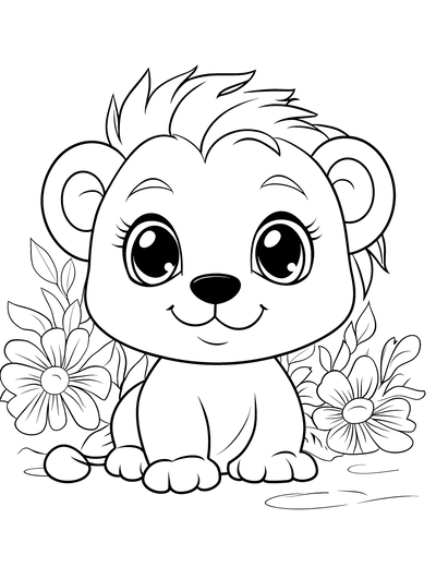 FREE Cute Baby Lion Coloring Page - Download NOW 🐾 — free printable coloring page